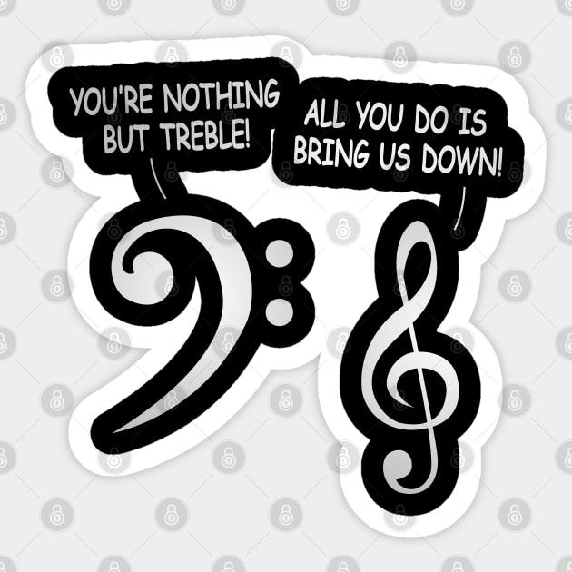 Nothing But Treble Sticker by Snowed In